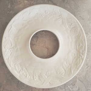 Longaberger Ivory Wreath Serving Plate